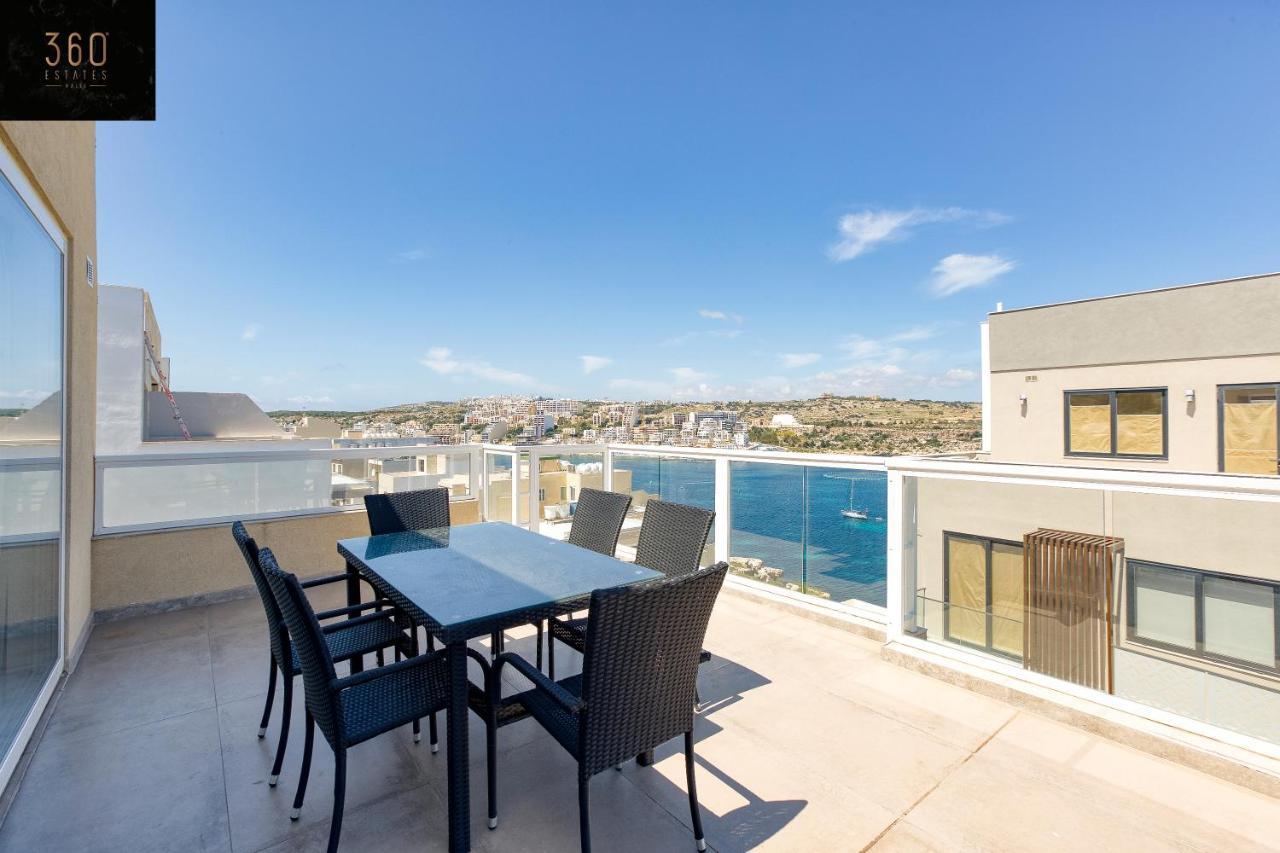 Ferienwohnung Lux Sea Front Penthouse With Breathtaking Views In St Pauls By 360 Estates St. Paul's Bay Exterior foto