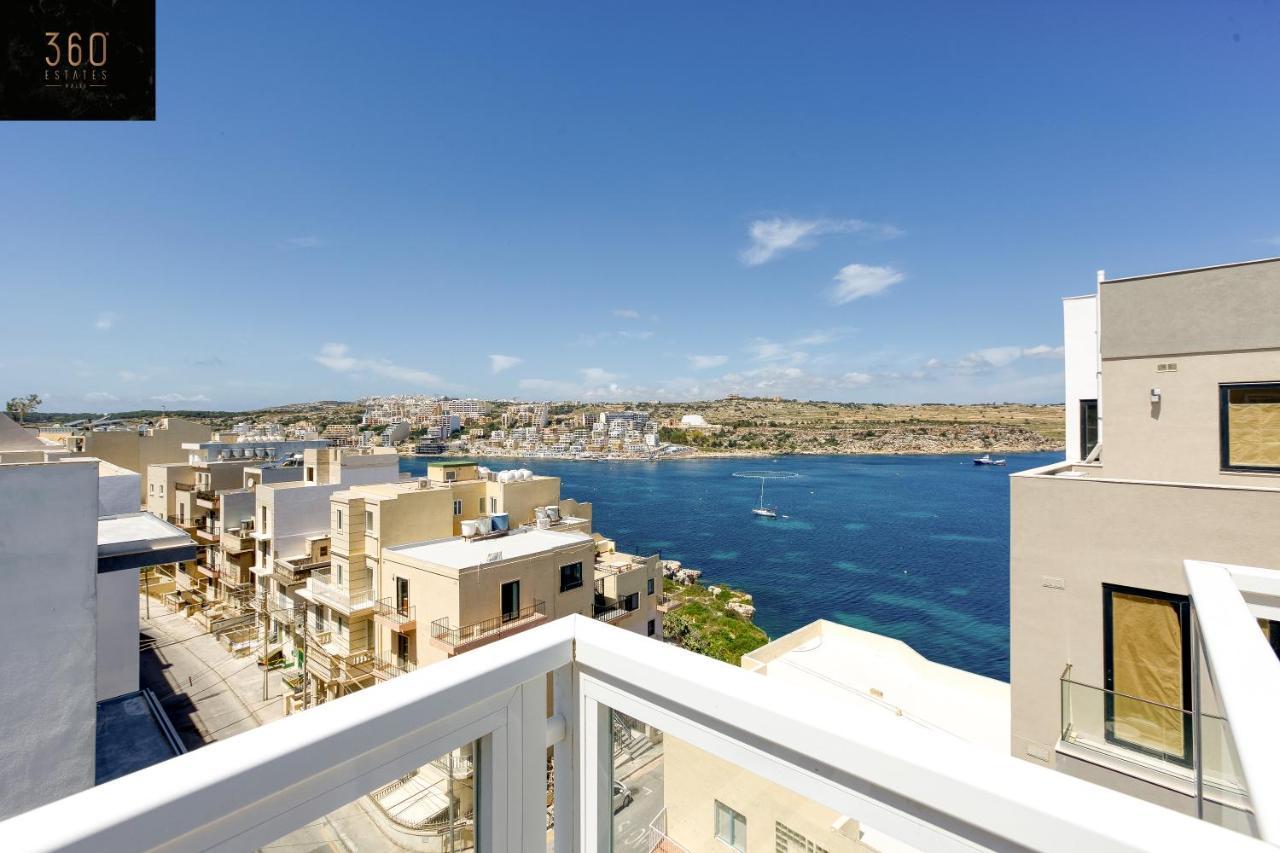 Ferienwohnung Lux Sea Front Penthouse With Breathtaking Views In St Pauls By 360 Estates St. Paul's Bay Exterior foto